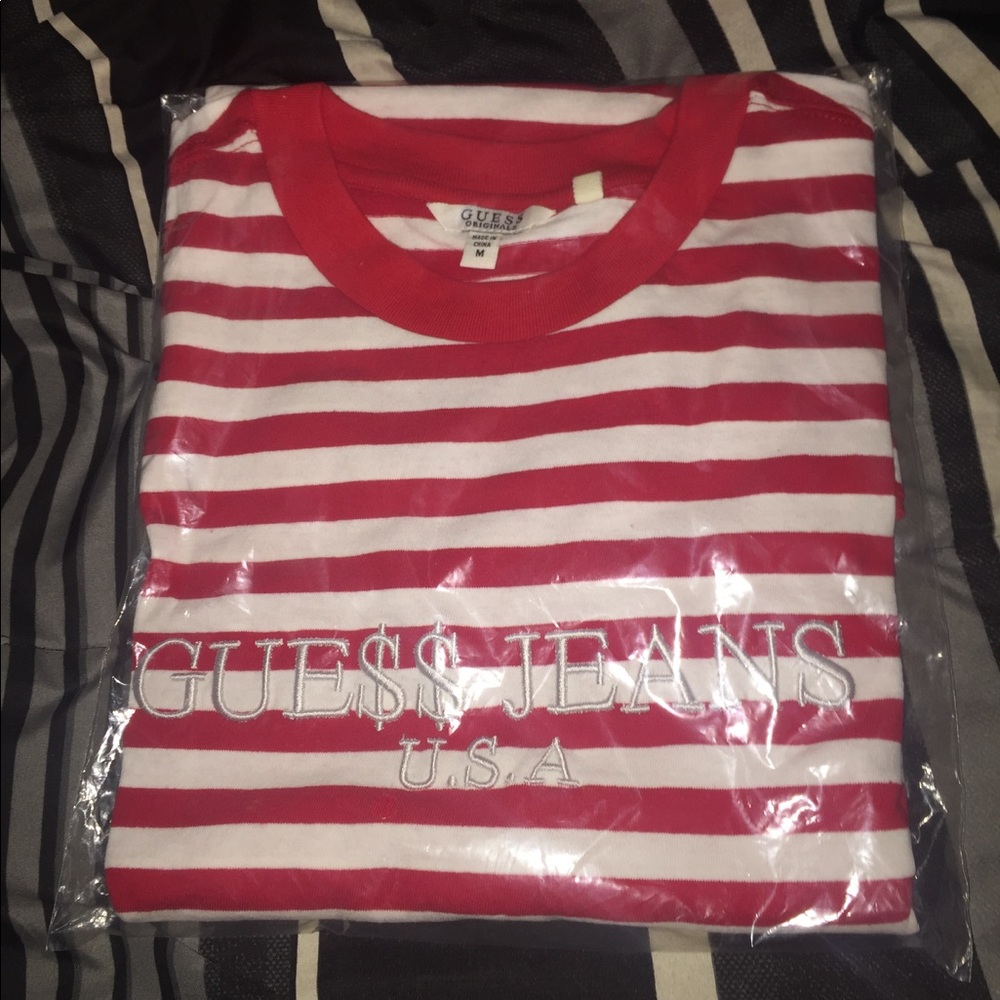 A$AP Rocky x Guess Jeans T Shirt Red White Medium